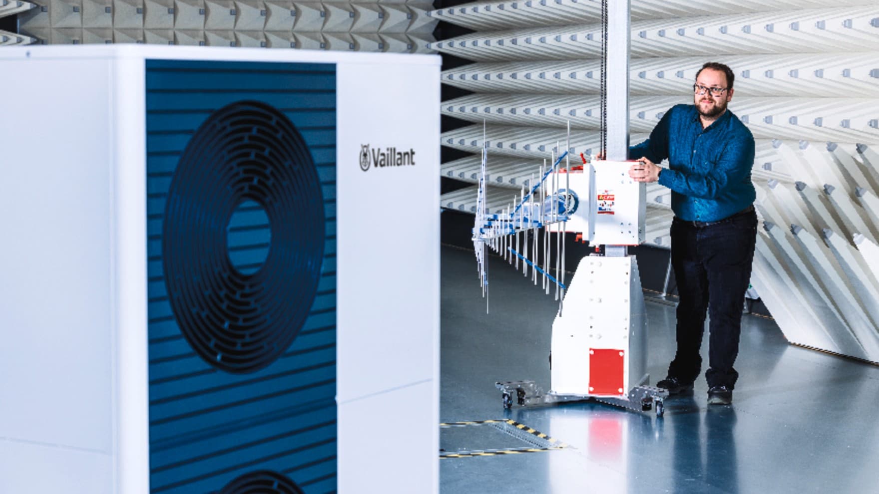 Test merkezindeki Vaillant ısı pompası