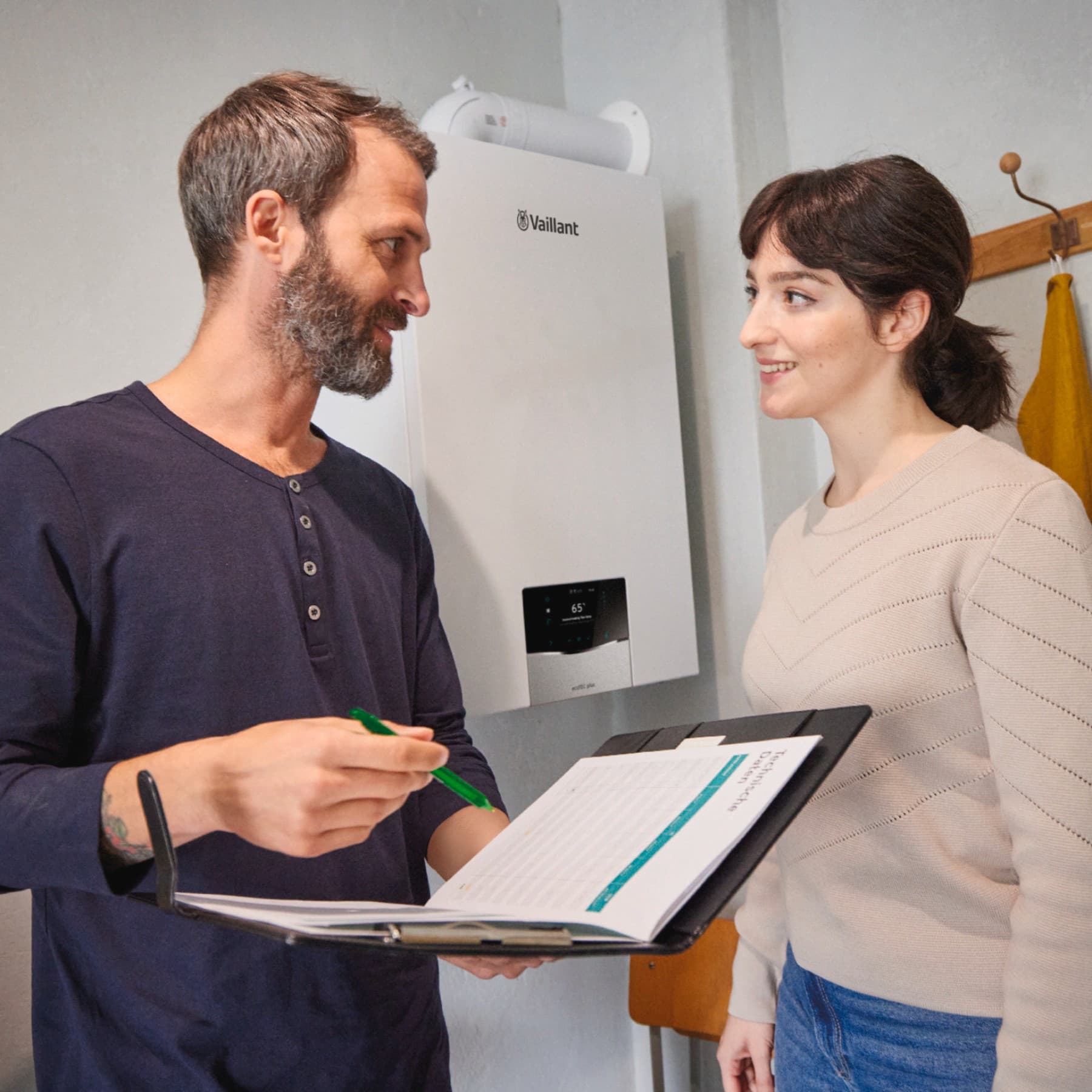 mutlu bir çift vaillant kombi konforunda