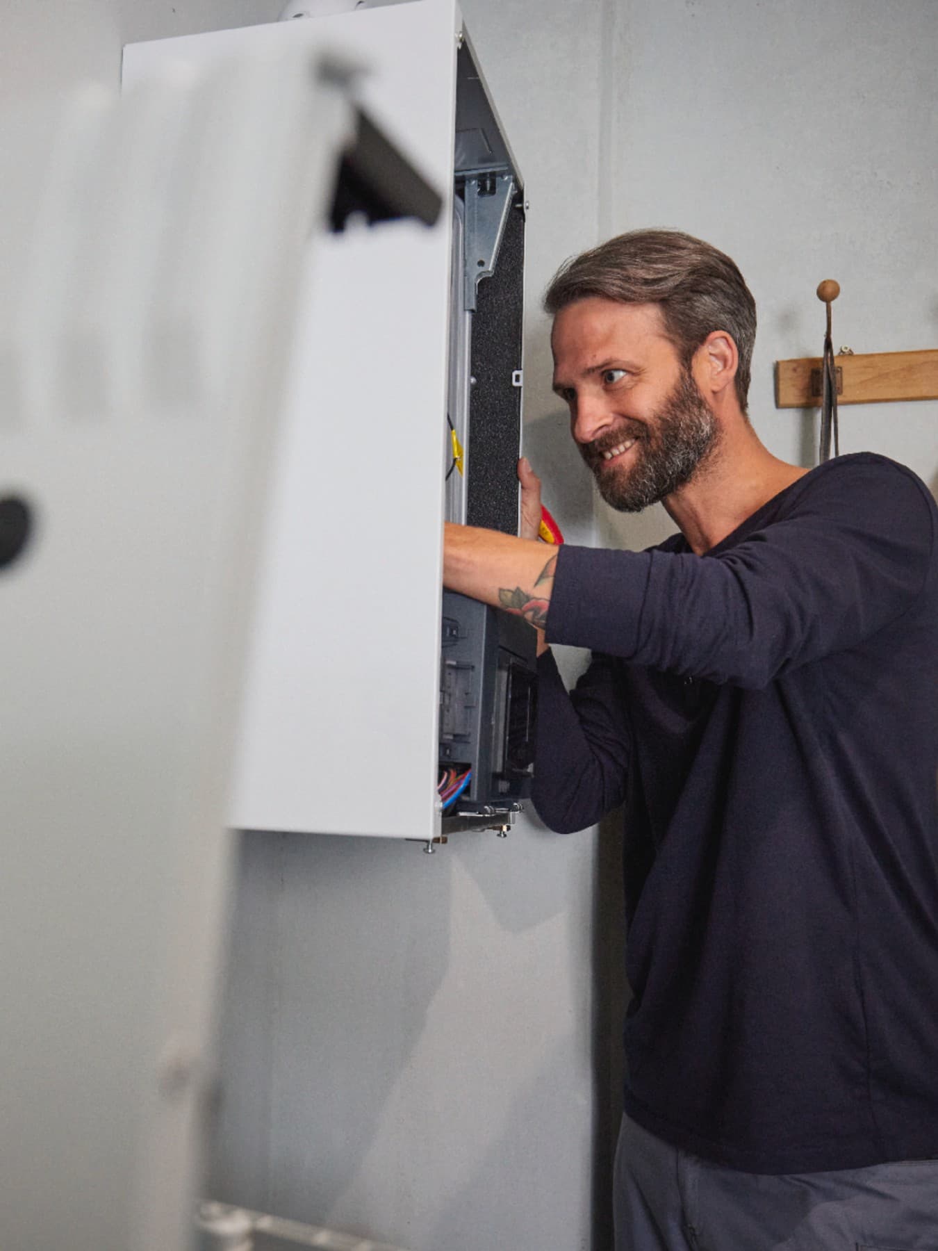 duvara asılı bir vaillant kombi